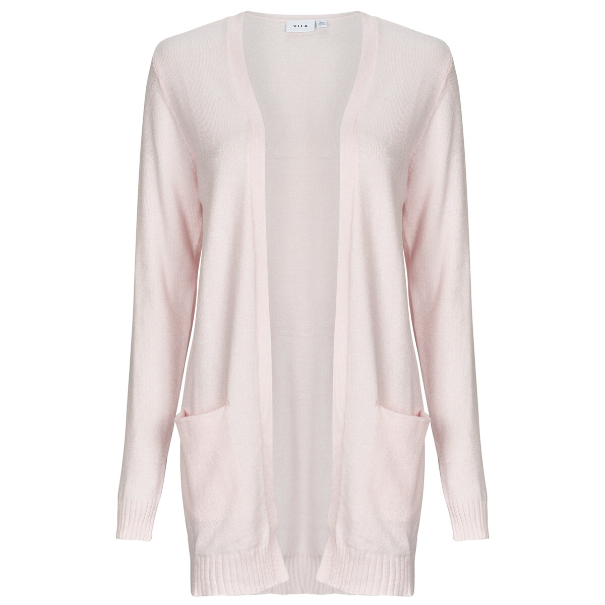 Vila  VIRIL OPEN L/S KNIT  Růžová