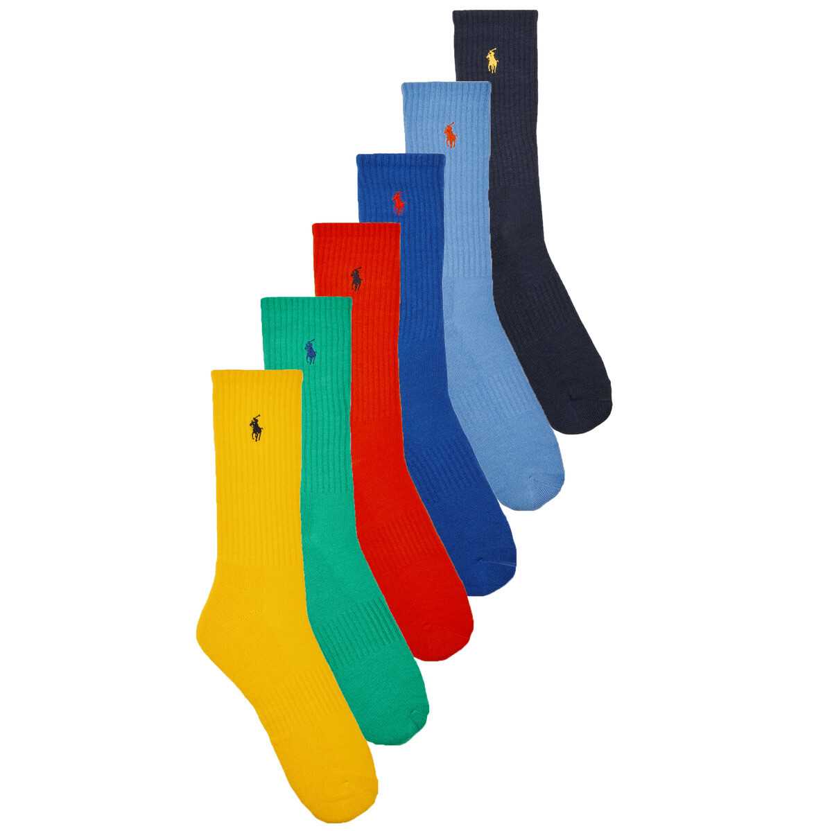 Polo Ralph Lauren  SOLIDS-CREW SOCK-6 PACK  ruznobarevne