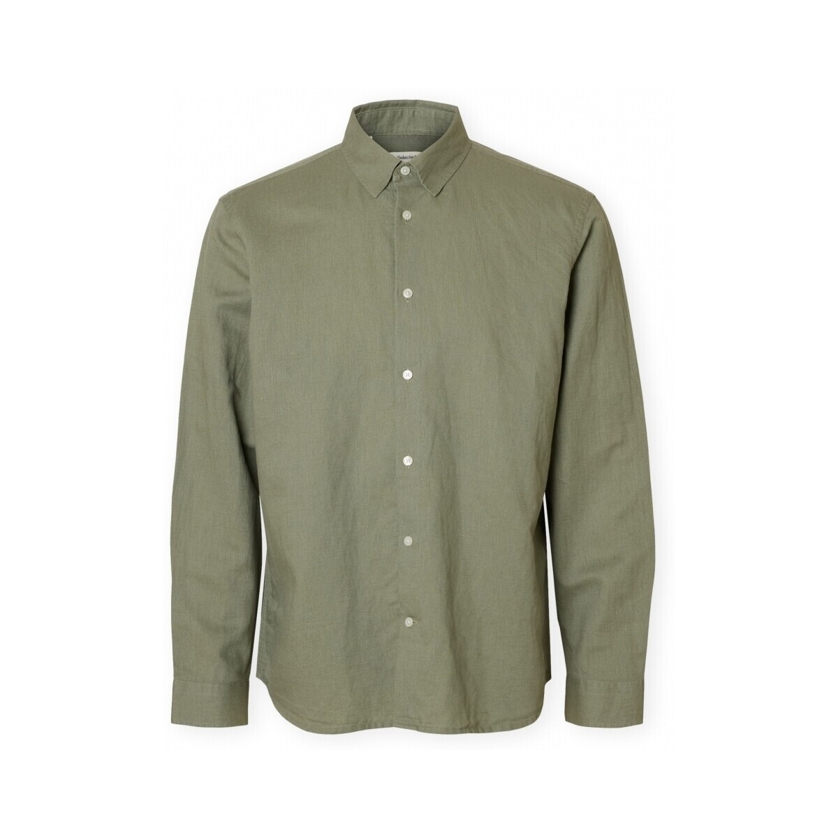 Selected  Noos Regclay Shirt - Vetiver  Zelená