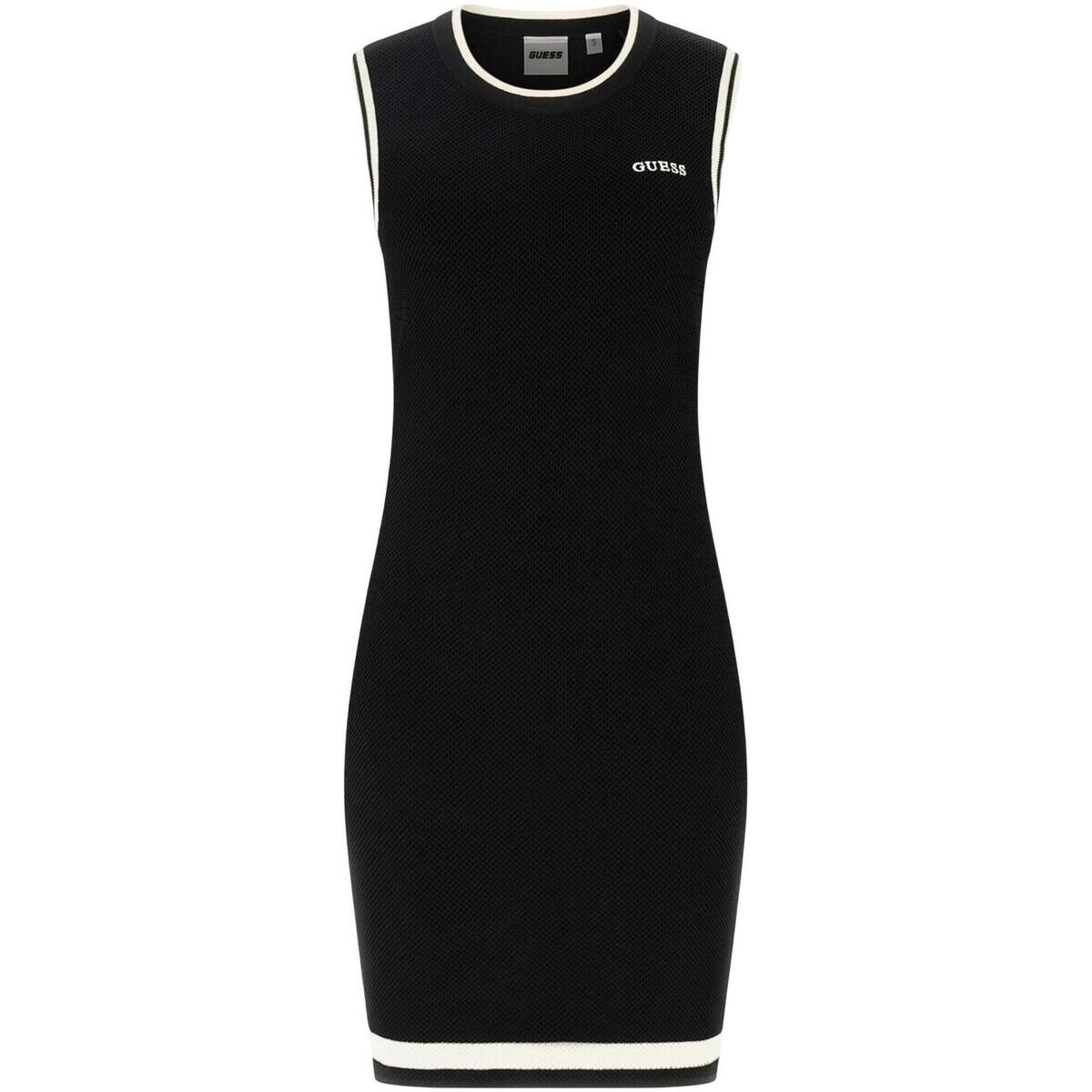 Guess  GABRY CN SL SHORT DRESS SWTR V6GK04 Z0648  Černá