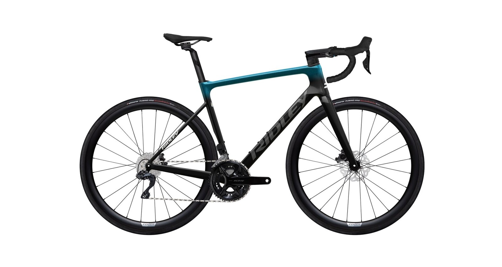 Ridley Falcn Shimano 105 Di2 - UD Carbon / Aqualand / Silver Velikost: XS