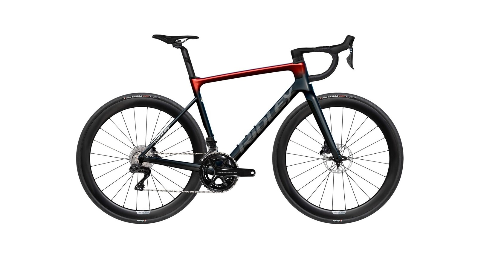 Ridley Falcn Shimano DuraAce Di2 - UD Carbon / Candy Red Metallic / Silver Velikost: XS