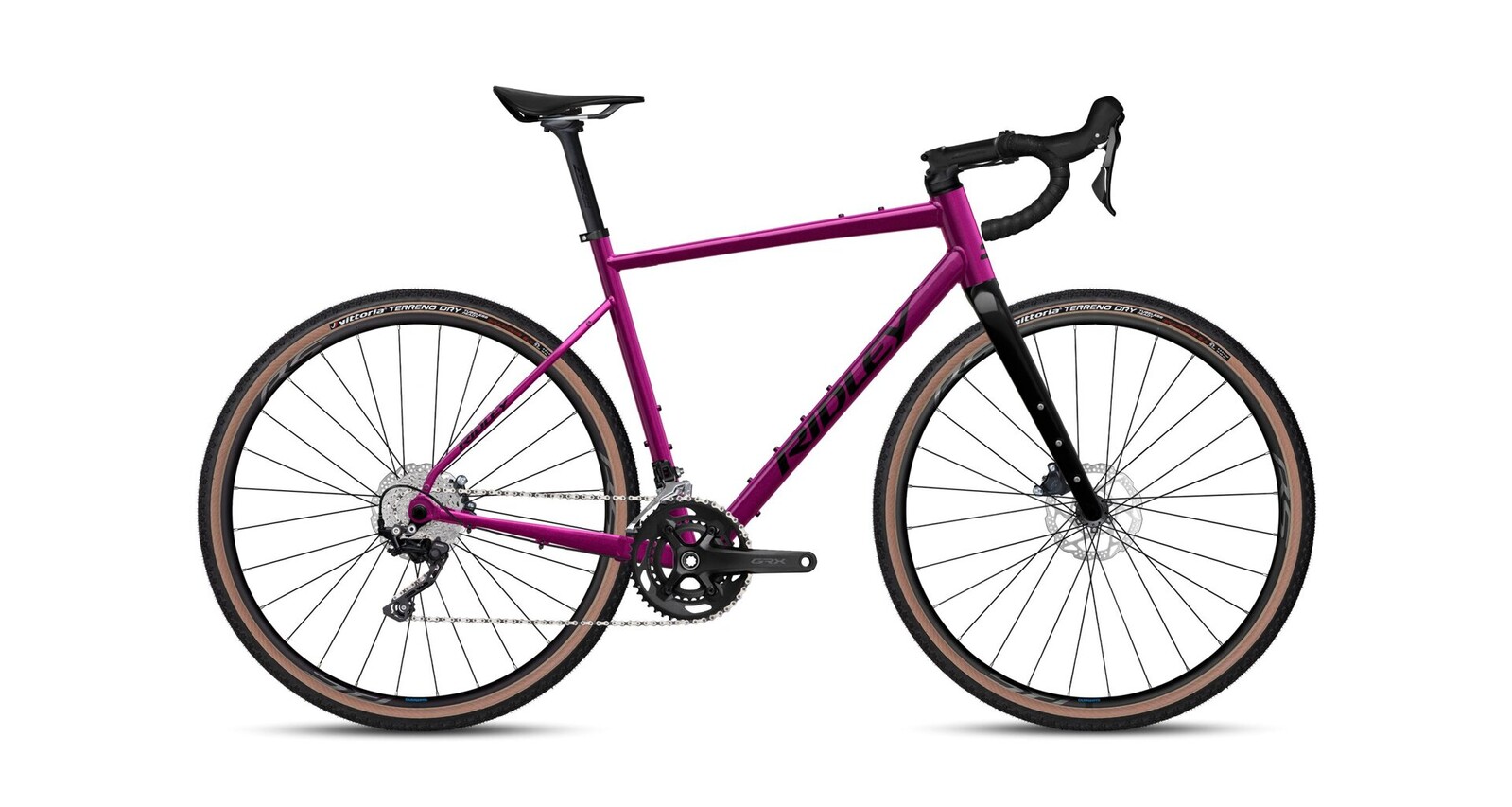 Ridley Kanzo Adventure Alu Shimano GRX400 - Jazzberry Jam Metallic / Black Velikost: M