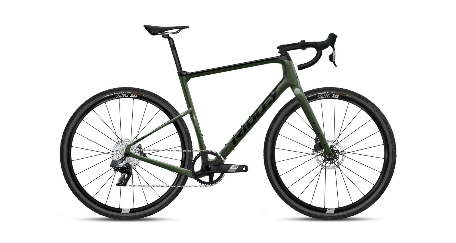 Ridley Kanzo Adventure Sram Apex XPLR AXS - Army Green Metallic / Black Velikost: L