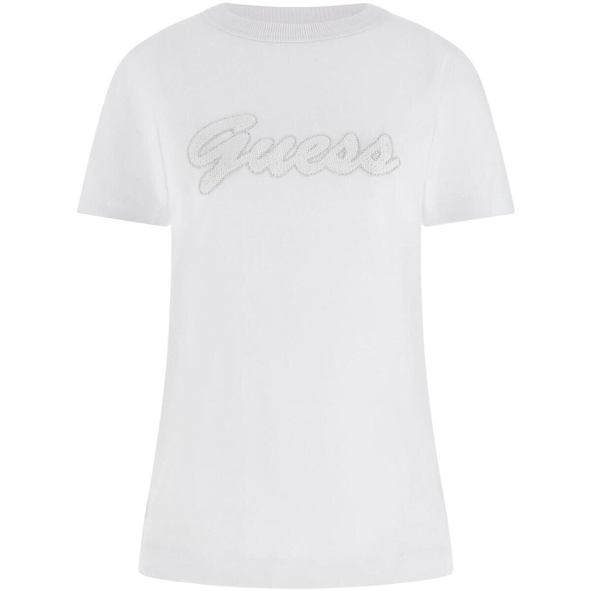 Guess  SS CN 3D  SCRIPT TEE W6GI08 K3023  Bílá