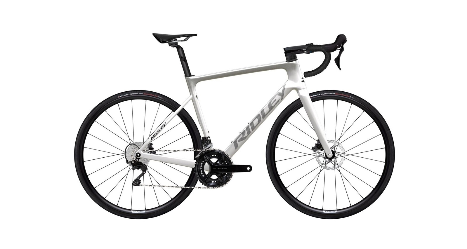Ridley Falcn Shimano 105 - Pearl White / Silver / Black Velikost: XS