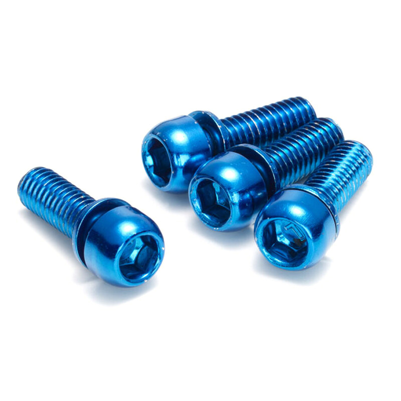 Šrouby uchycení brzdy Reverse M6x18 mm 4 ks Barva: Modrá