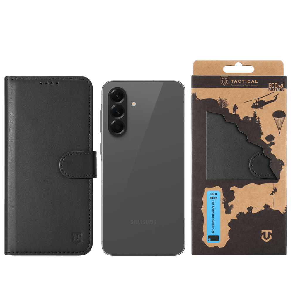 Flipové pouzdro Tactical Field Notes pro Samsung Galaxy A57, černá
