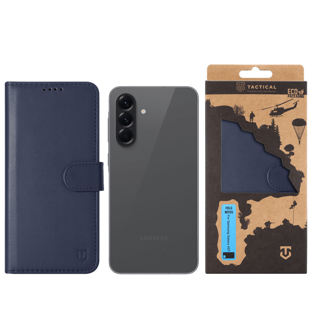 Flipové pouzdro Tactical Field Notes pro Samsung Galaxy A57, modrá