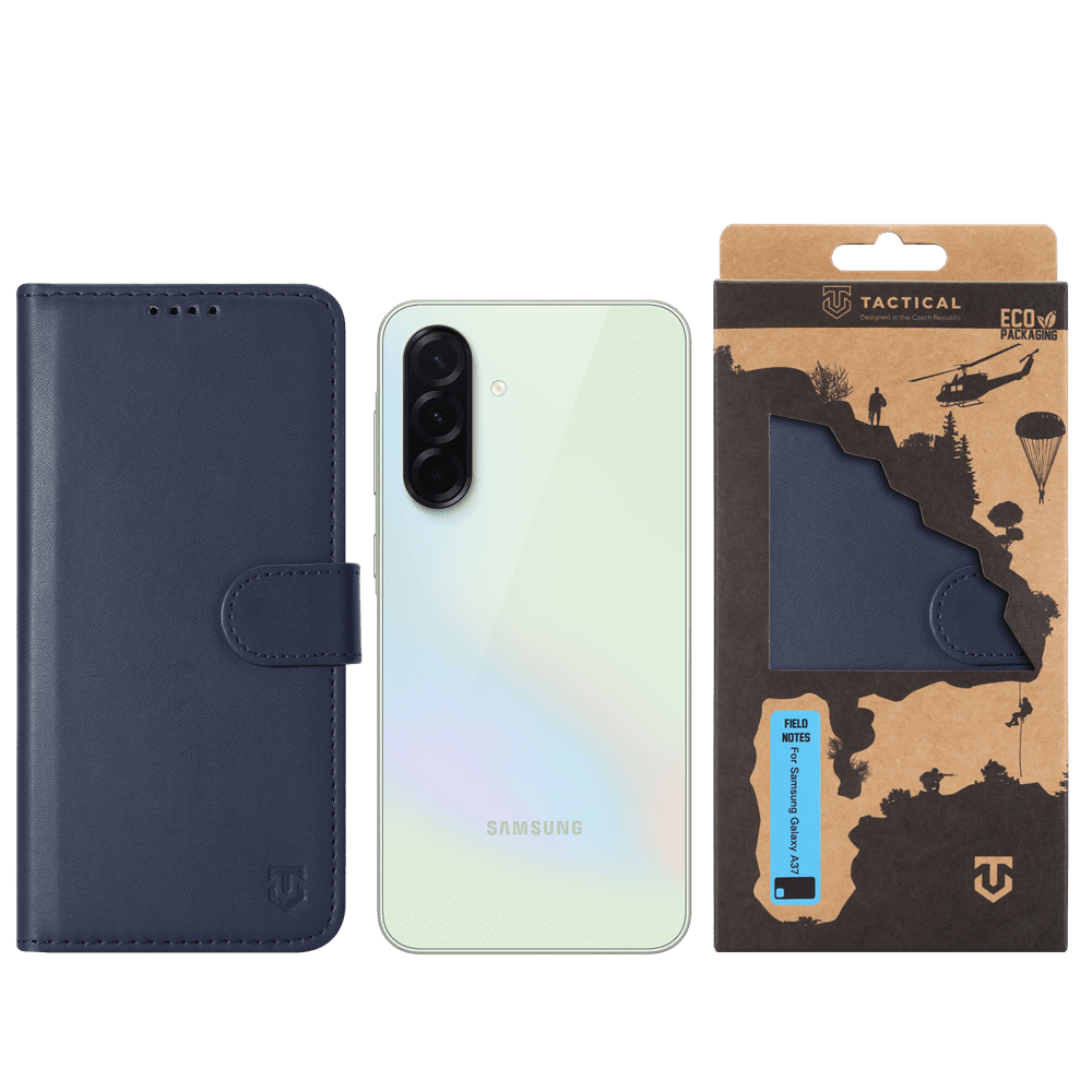 Flipové pouzdro Tactical Field Notes pro Samsung Galaxy A37, modrá