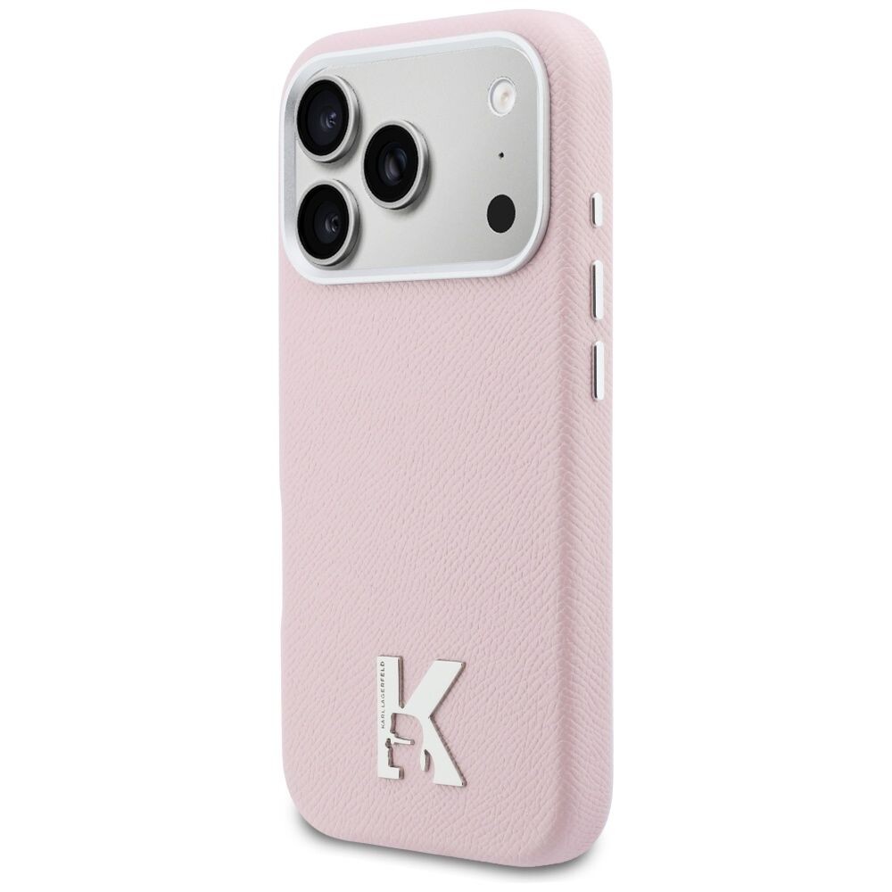 Zadní kryt KARL LAGERFELD case pro Apple iPhone 17 Pro compatible with MagSafe KLHMP17L5PGFKHGP, pink