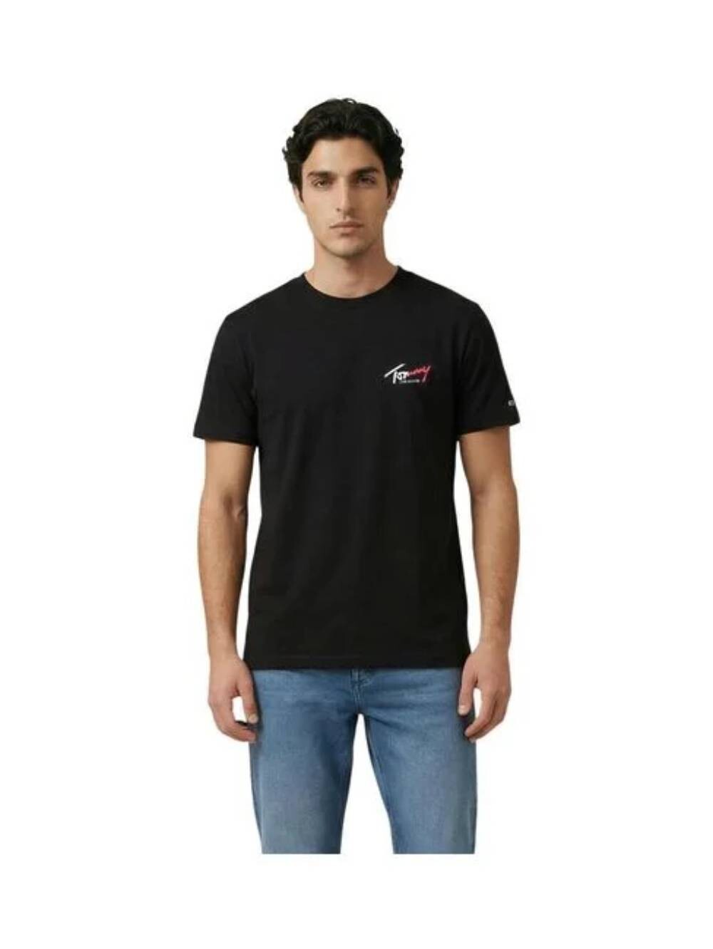 Tommy Jeans pánské černé tričko DM0DM22538BDS S