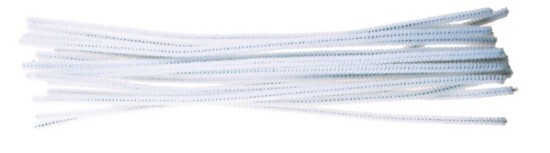 Anděl Žinylka chlupaté modelovací drátky - bílé - 16 ks - 6702-01