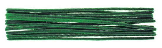 Anděl Žinylka chlupaté modelovací drátky - zelené - 16 ks - 6702-08