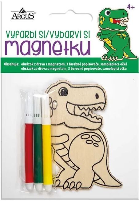 Argus Kreativní tvoření - vybarvi si magnetku - Dinosaurus - 1926-0003