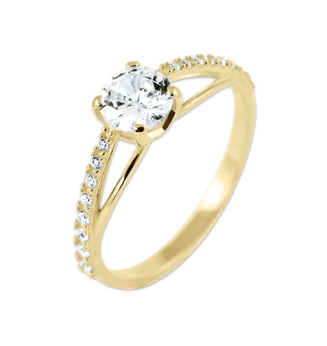 Soliter Elegantní zásnubní prsten ze žlutého zlata 229 001 00891 00 60 mm