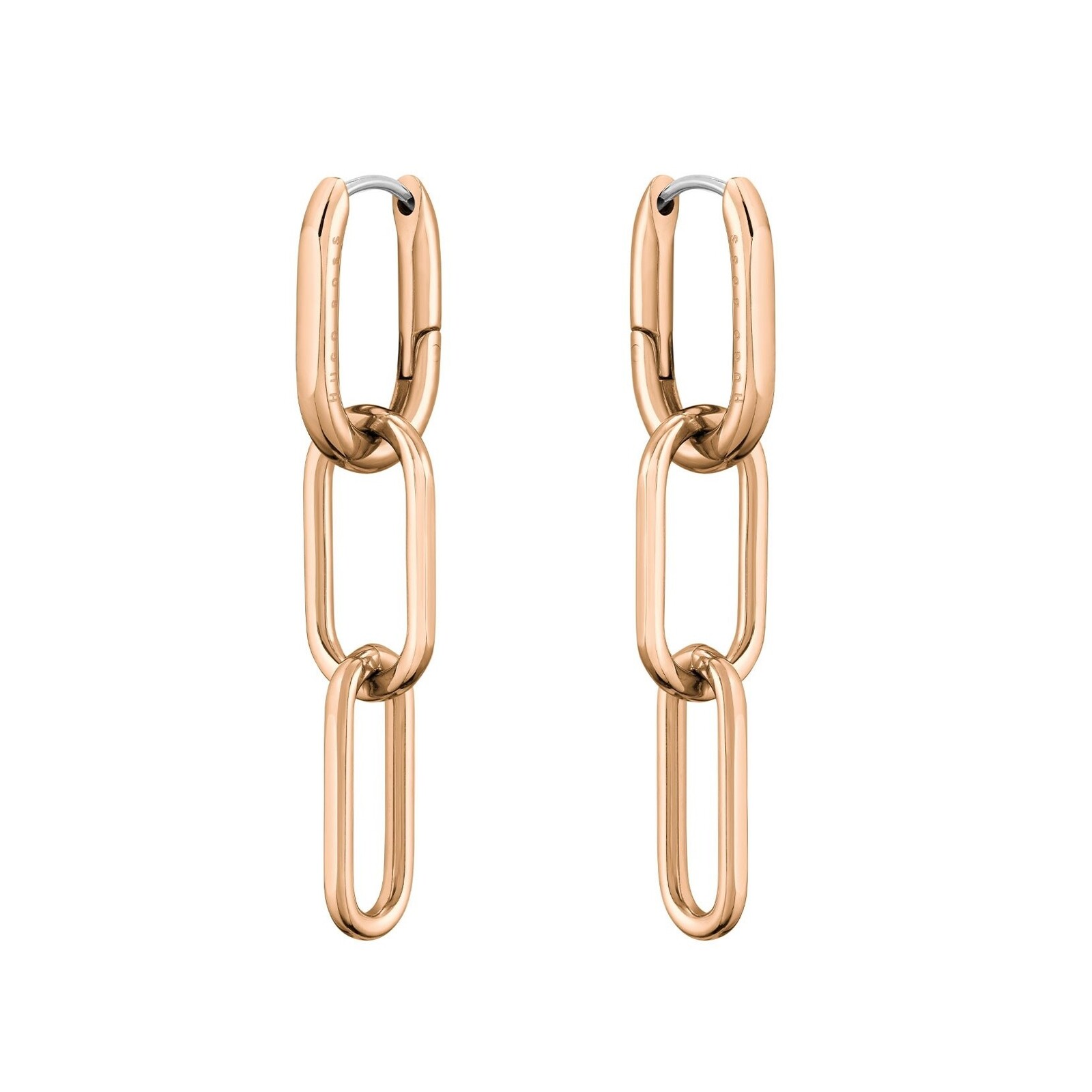 Hugo Boss Pozlazené visací náušnice 2v1 Tessa 1580202