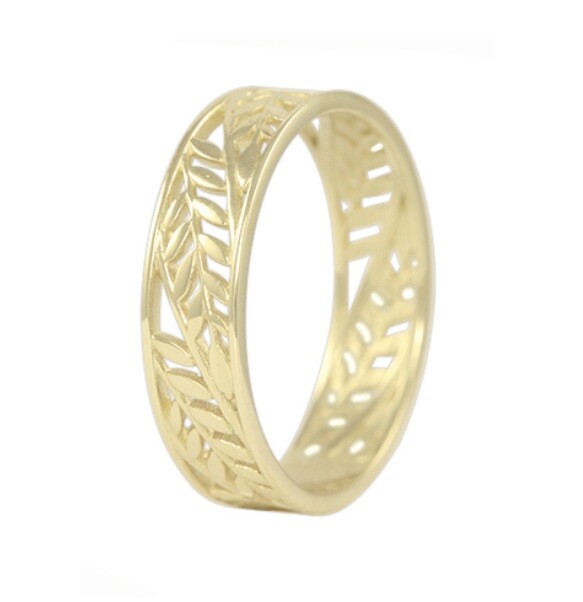 Soliter Prsten ze žlutého zlata Vavřínový list 221 001 00678 00 60 mm
