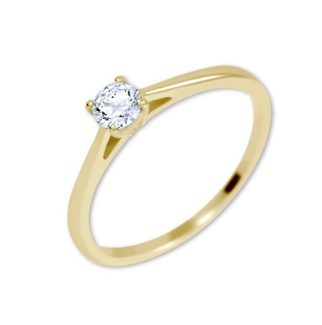 Soliter Půvabný zásnubní prsten ze žlutého zlata 226 001 01035 00 56 mm