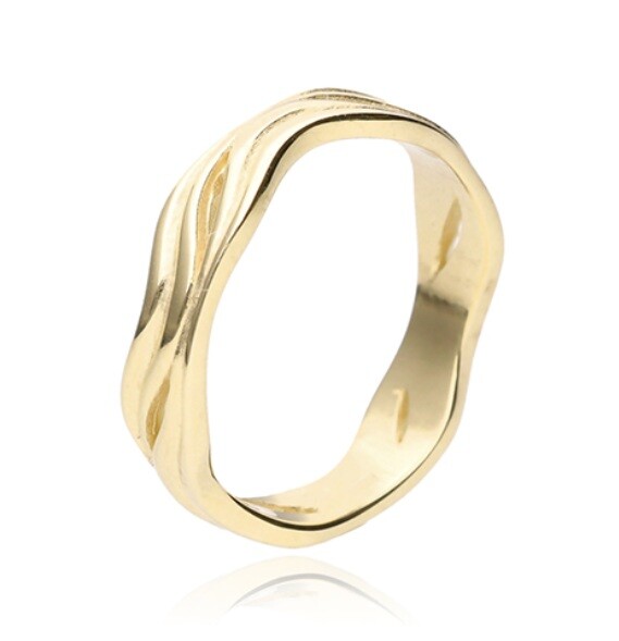 Soliter Elegantní prsten ze žlutého zlata 221 001 00694 00 52 mm