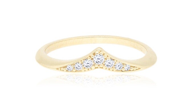 Soliter Prsten ze žlutého zlata s krystaly Chevron 229 001 00953 00 56 mm