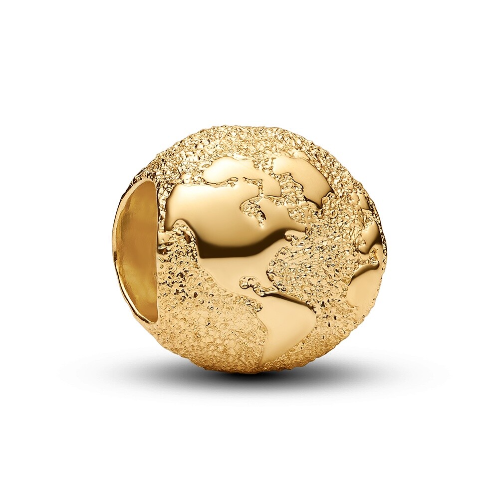 Pandora Pozlacený mini korálek Zeměkoule Shine Moments 764529C00