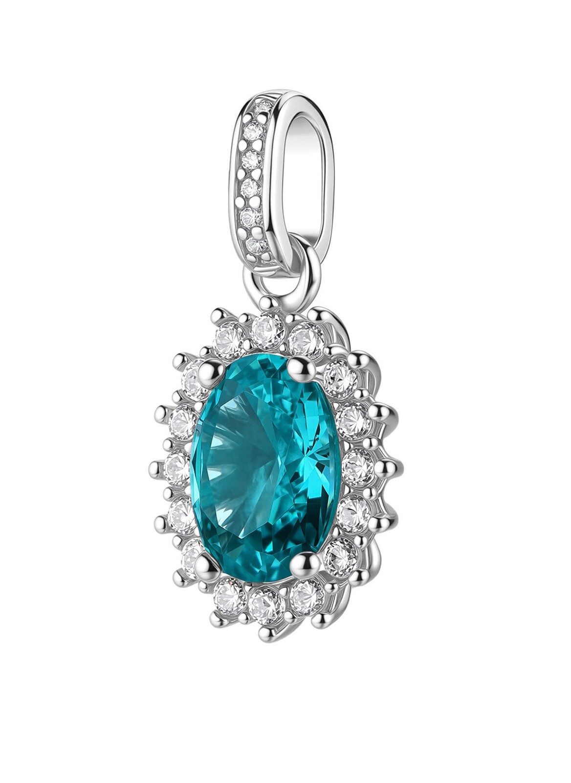 Brosway Elegantní stříbrný přívěsek Fancy Aqua Green FAG01