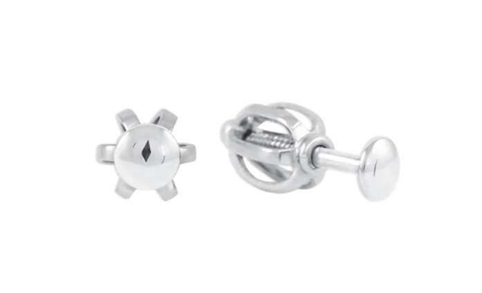 Soliter Minimalistické pecky z bílého zlata 231 001 00283 07