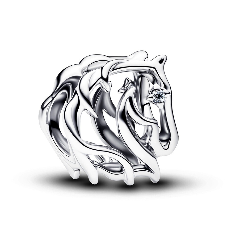 Pandora Stříbrný korálek Kůň se zirkonem Moments 794430C01