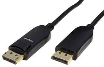 Roline DisplayPort aktivní optický kabel v.2.1 (UHBR13,5, 10K@60Hz), DP(M) - DP(M),černý, 15m