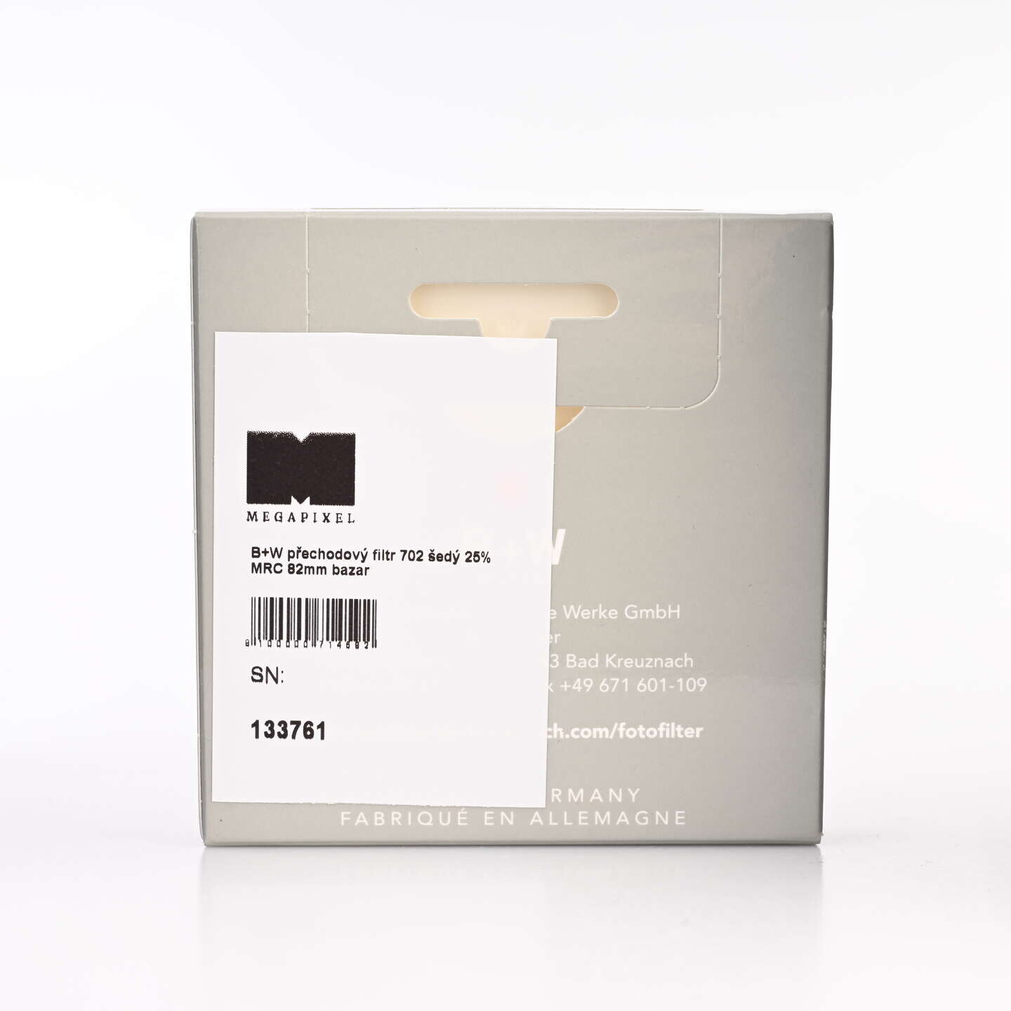 B+W přechodový filtr 702 šedý 25% MRC 82mm bazar