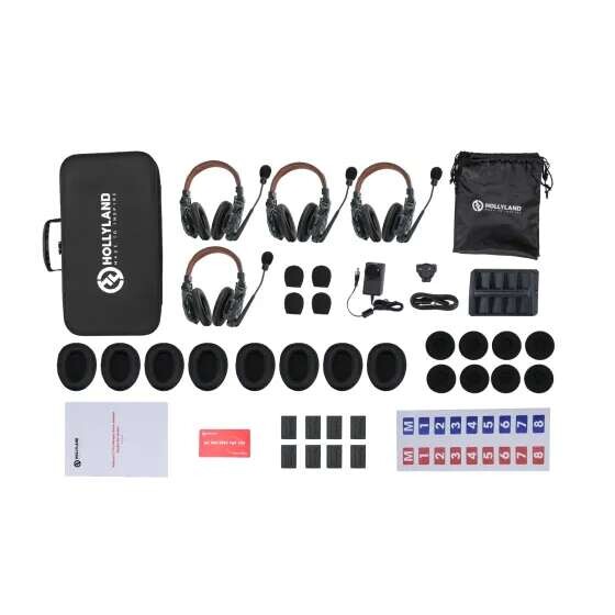 Hollyland Solidcom C1 Pro-4S-DH - 4 Person Noise Cancelling Headset Intercom Double-Ear Version