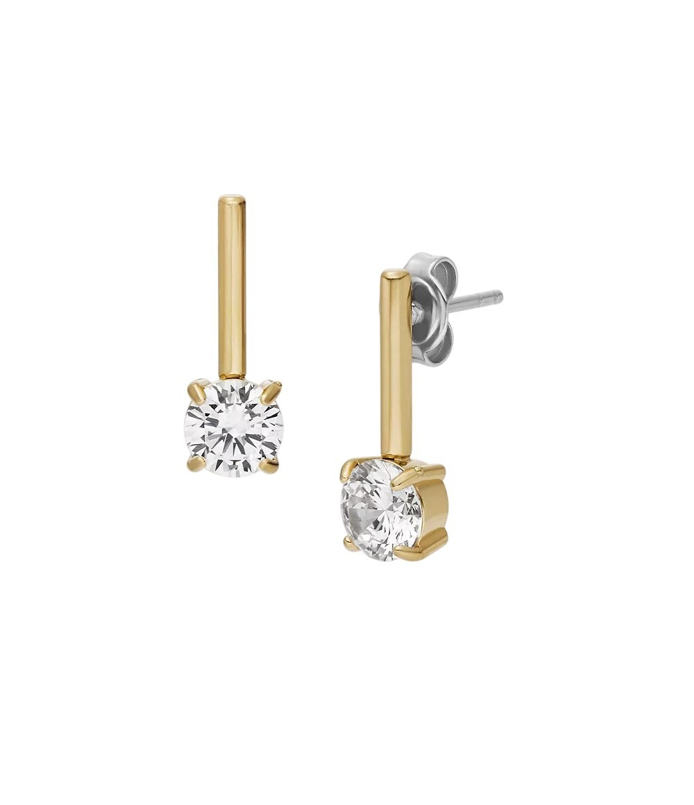 Fossil Pozlacené náušnice se zirkony Ellis JF04897710