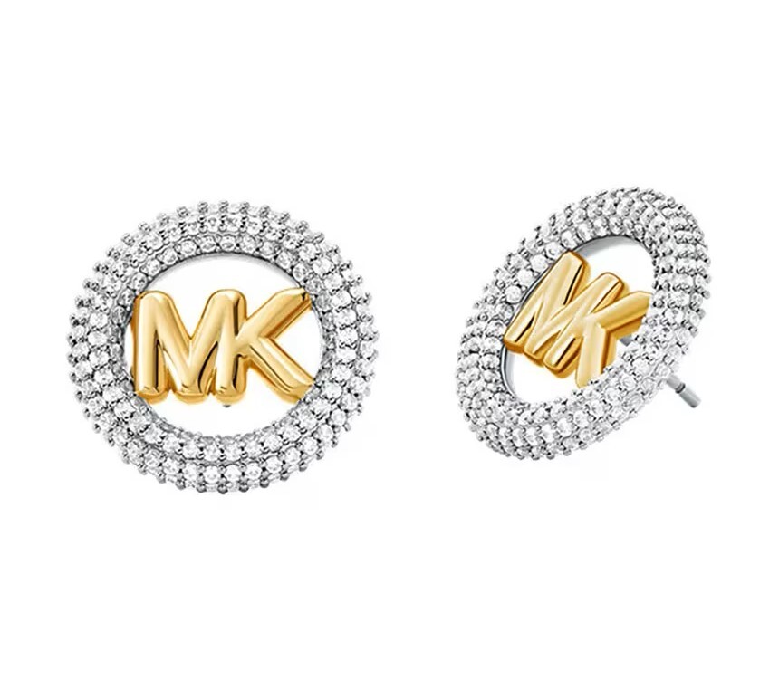 Michael Kors Třpytivé bicolor náušnice pecky Premium MKJ8548931