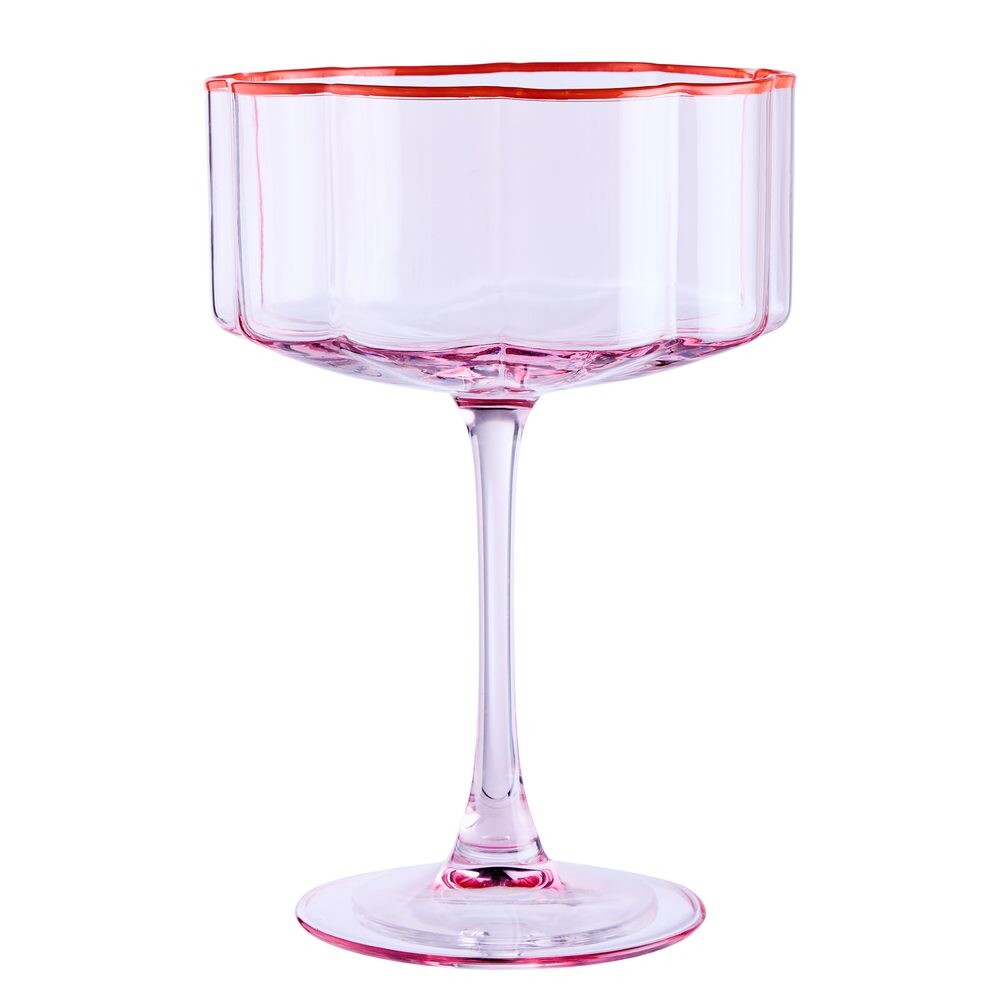 FIORI Sklenice na šampaňské 400 ml - růžová/oranžová