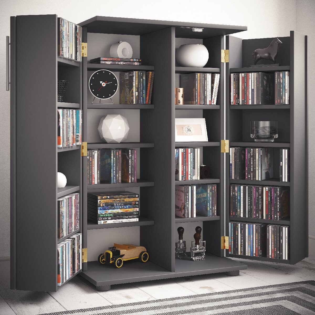 VCM police na CD/DVD „Engalo XL“, antracitová