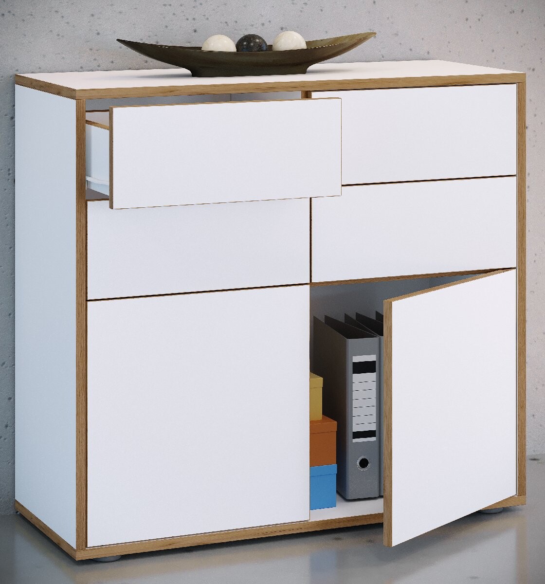 VCM Komoda „Salia“ B100, bílá