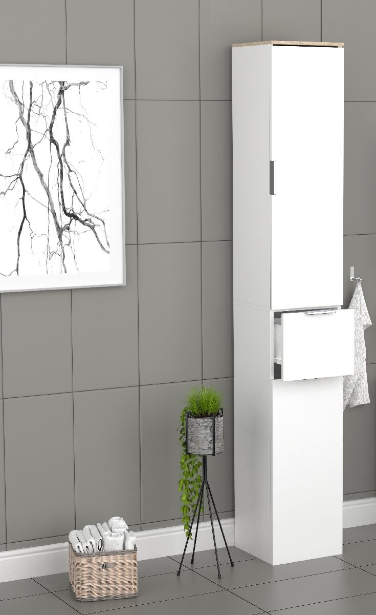 VCM Vysoká skříňka „Donali“, dub sonoma