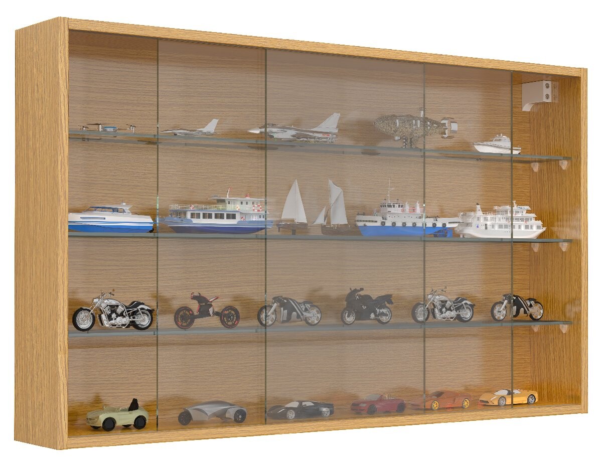 VCM Nástěnná vitrína „Drivalo XL“, dub medový