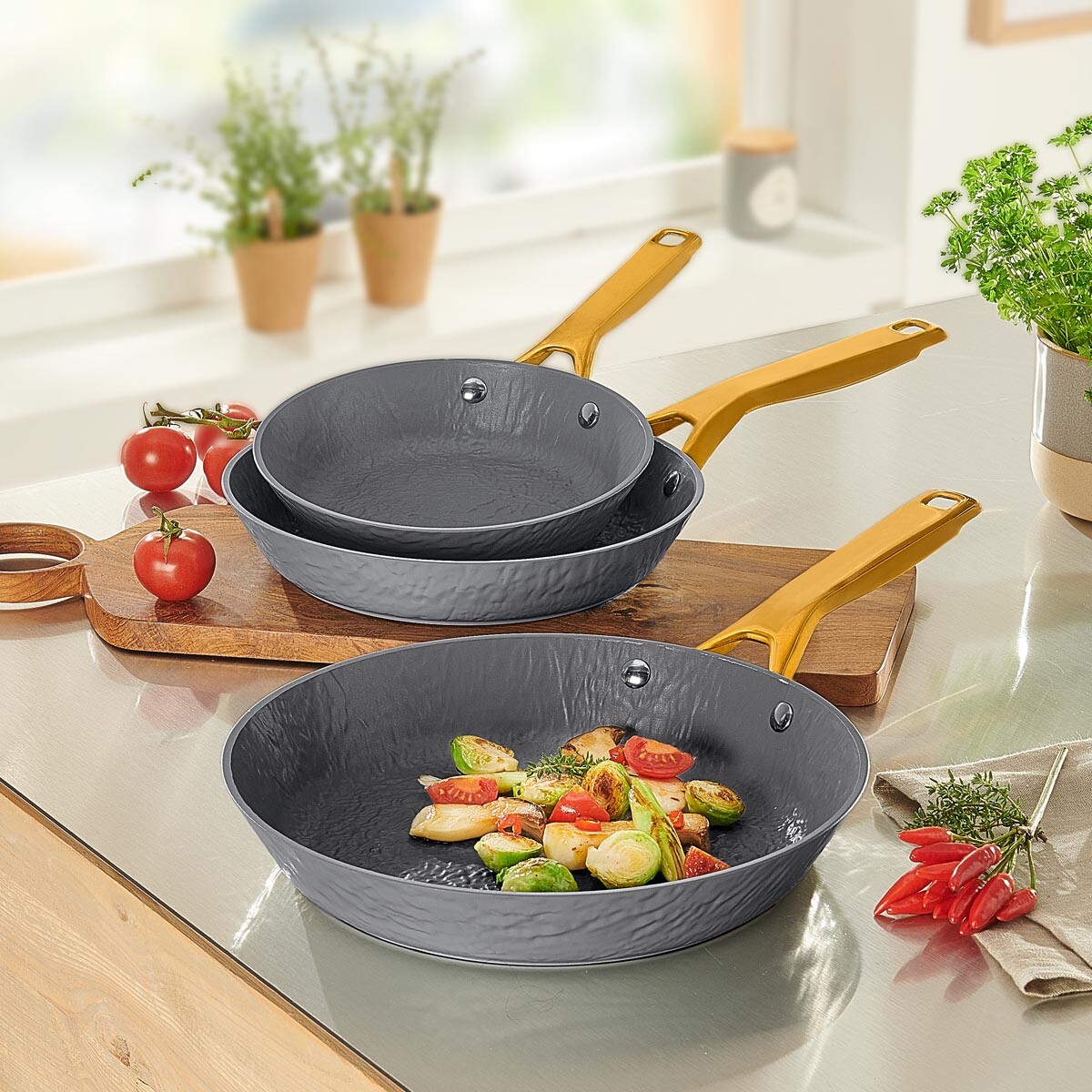 Kuchyňské pánve LavaGold, sada 3 ks