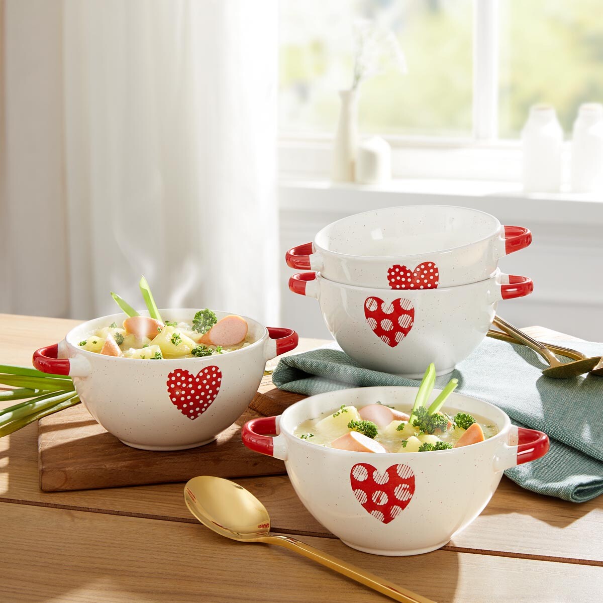 Misky Srdce, sada 4 ks