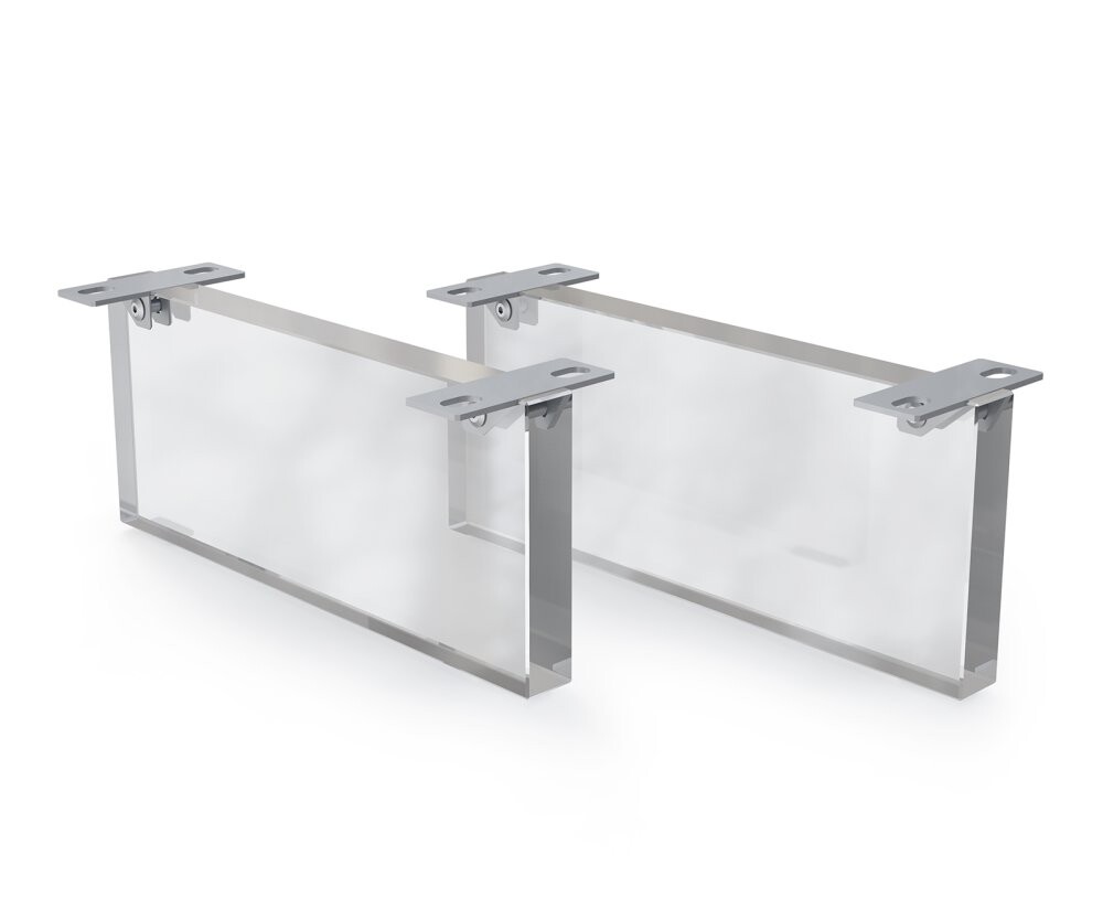 Podnož závěsná 20 cm akryl pro skříňový nábytek hloubky 60 cm (2 ks)