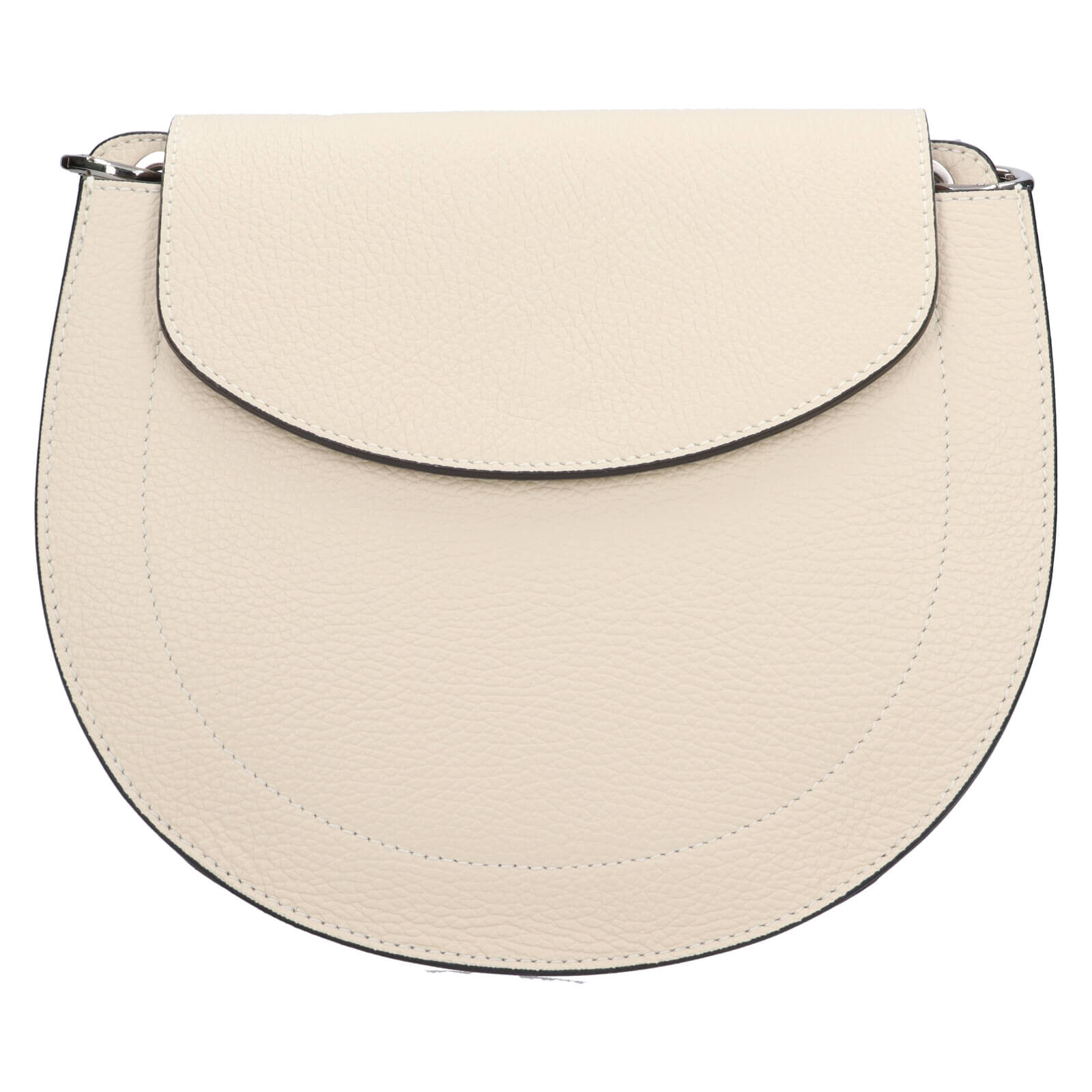 Dámská kožená crossbody kabelka Italia Locita - krémová