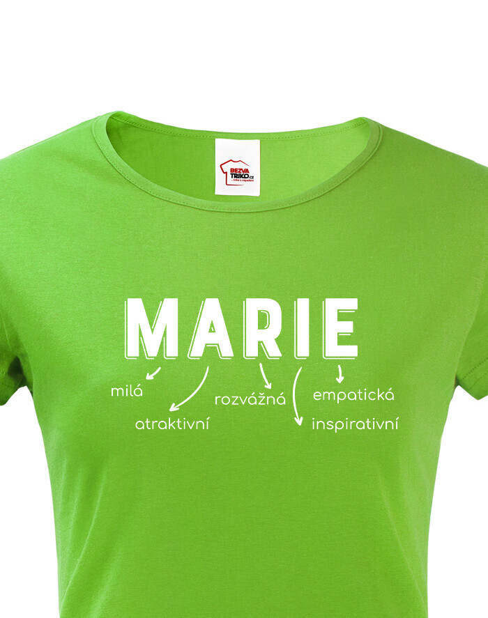 Dámské tričko k svátku s jménem Marie