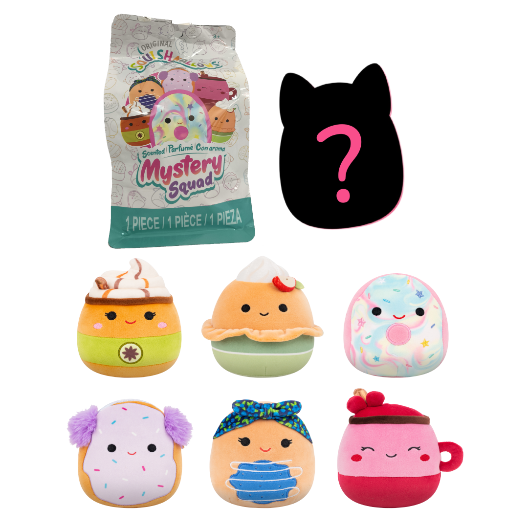 SQUISHMALLOWS Mystery voňavý plyšák, 13 cm - svačinka