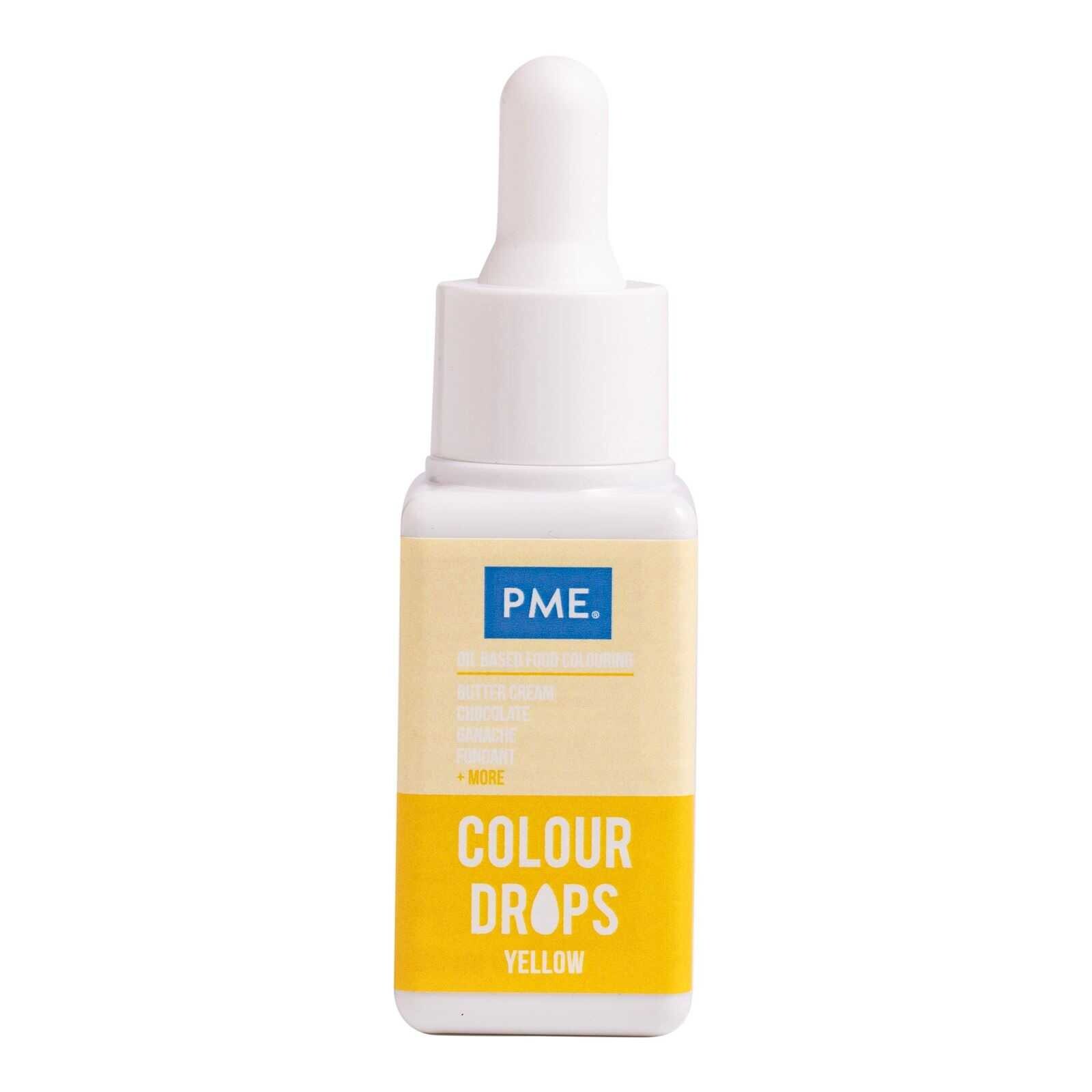 PME Colour Drops Yellow 20ml (barva do tuků)