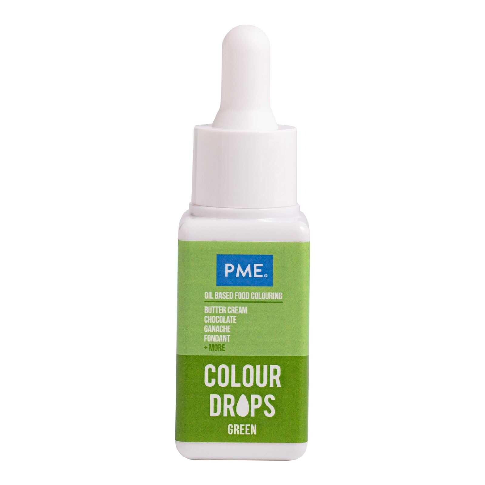 PME Colour Drops Green 20ml (barva do tuků)