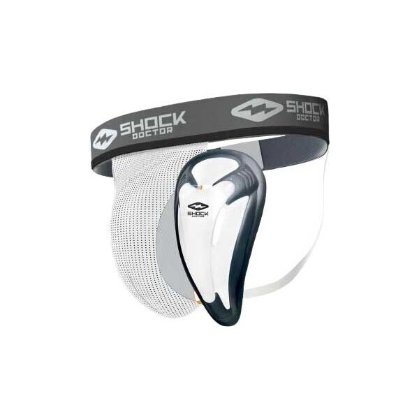 Shock Doctor 213 SUPPORTER WITH BIOFLEX CUP Suspenzor, bílá, velikost