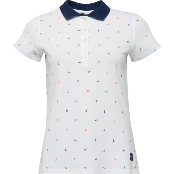 Willard WABISA Dámské triko s límečkem, bílá, velikost