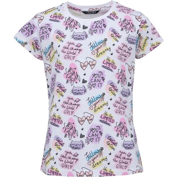 Lewro ELIZIA Dívčí triko, bílá, velikost 128-134